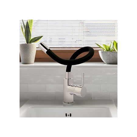 ROUSSEAU Miscelatore da cucina Kben - Senza doccia - Modulo di memoria - Grigio e nero