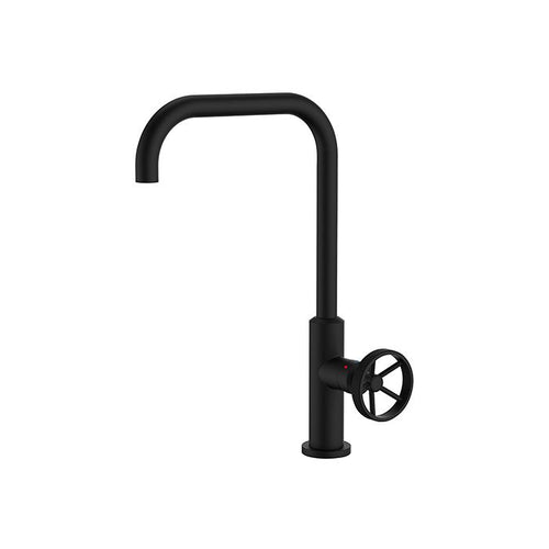 ROUSSEAU MISCELATORE LAVABO INDUSTRIALE BOCCA MOBILE NERO