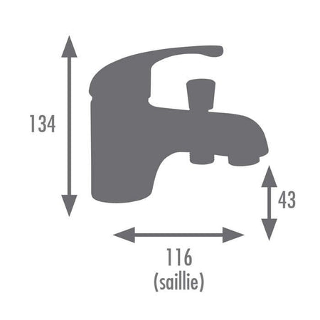 FIRA miscelatore doccia vasca monoforo cromo