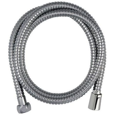 Flessibile doccia - ROUSSEAU - Dado metallico antitorsione - Crimpature di sicurezza - Lunghezza 1,75 m - Acciaio inox cromato a presa singola