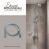 Flessibile doccia - ROUSSEAU - Raccordo universale - Dimensioni compatte - Dadi metallici - Lunghezza 1,50 m - Acciaio inox cromato a presa singola