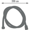 Flessibile doccia - ROUSSEAU - Dadi metallici antitorsione - Riduzione di portata - Lunghezza 2 m - Acciaio inox cromato a doppia graffatura
