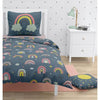 ROUPILLON Set Copripiumino Arcobaleno - 2 Pz - 140 x 200 - 100% Cotone - Notte