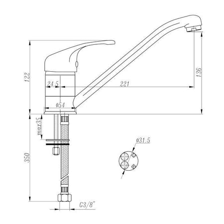 Miscelatore lavello ráva NC