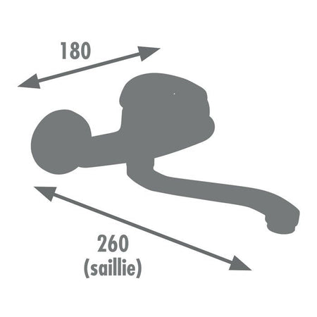 Mambo miscelatore parete cromo