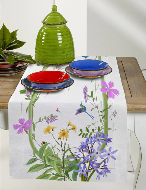 Runner Tessitura Randi Fiori di campo 50x150 cm Cotone