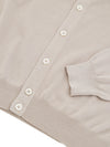 Gran Sasso Maglione Cardigan in Cotone Beige da uomo