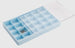 Scatola in plastica 24 scomparti cm. 19 x 13 x 2 - Plastic box with 24 compartments. 19 x 13 x 2 cm