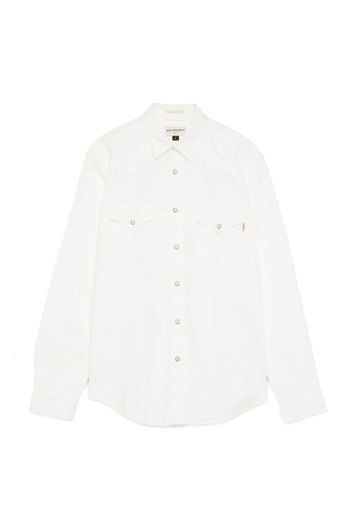 Roy Roger's camicia uomo martin man oxford washed white
