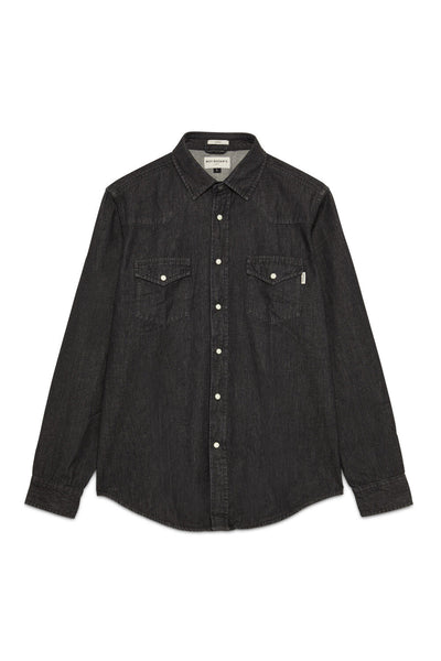 Roy Roger's camicia uomo Shirt Martin MAN Denim black Dark Wash