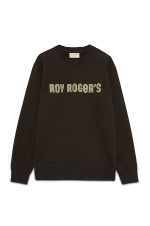 Roy Roger's felpa uomo Crew Neck MAN Sweater brushed Logo 70's