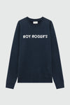 Roy Roger's Felpa uomo girocollo in lana con ricamo