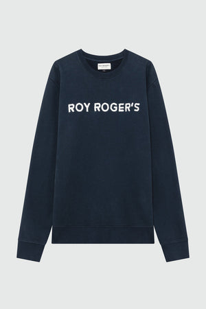 Roy Roger's Felpa uomo girocollo in lana con ricamo