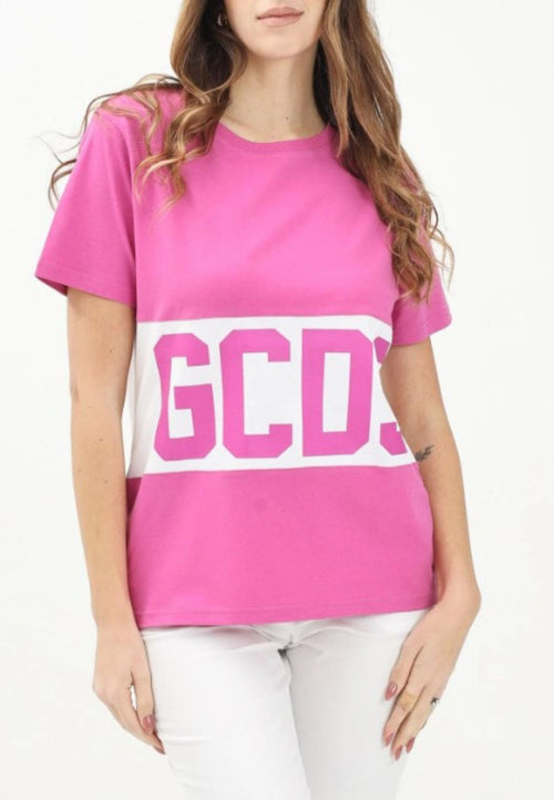 GCDS T-SHIRT BAND LOGO REGULAR T-SHIRT da donna
