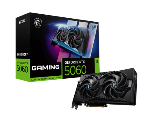 MSI VGA GEFORCE RTX 5060, RTX 5060 8G GAMING OC, 8GB GDDR7, HDMI/DP*3, ATX, DUAL FAN, OC