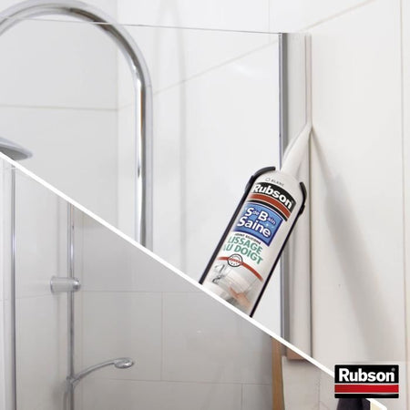 Sigillante sanitario - RUBSON - 1469154 - Bagno sano - Lisciante con le dita - Bianco - 280 ml