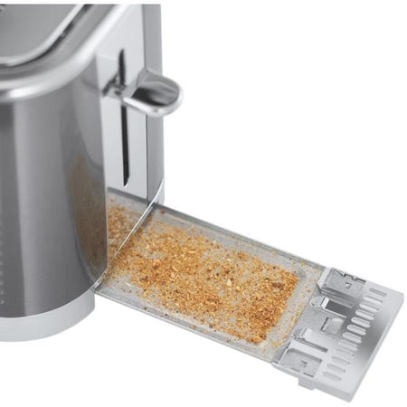 Russell Hobbs 25250-56 Geo Steel Tostapane Tostapane, 4 Funzioni, Temperatura Regolabile, Scalda Forno, Pinza