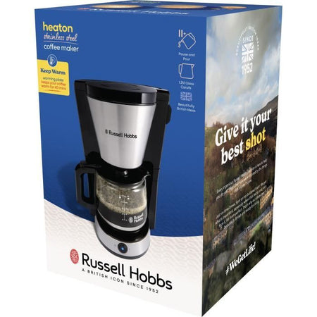 Macchina per il caffè - RUSSELL HOBBS - HEATON - 1,25 L - Nero / Acciaio inossidabile