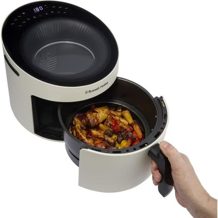 RUSSELL HOBBS SatisFry Air Panoramic 27420-56 Friggitrice senza olio - Capacità 5 l - 10 programmi di cottura - 1500 W - Crema