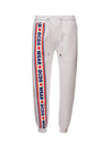 GCDS Pantalone Jogging Bianco con Logo da uomo