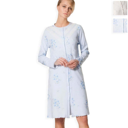 Ragno Camicia da Notte Caldo Cotone Aperta N1209W S50 - Passarelli Biancheria