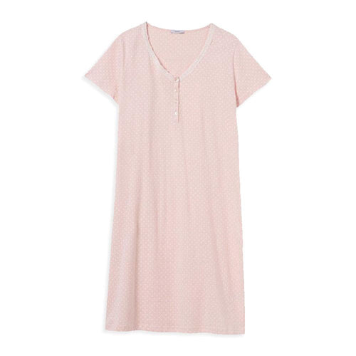 Ragno Camicia da notte Maniche Corte in jersey di cotone DC52NK S30 - Passarelli Biancheria