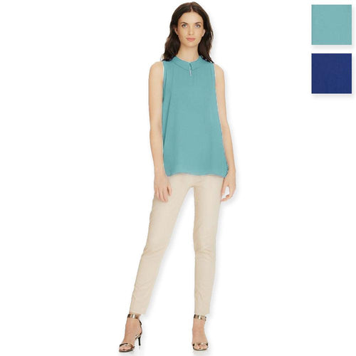 Ragno Donna Chemisier Senza Maniche con Collo a Polo 712338 S25 - Passarelli Biancheria