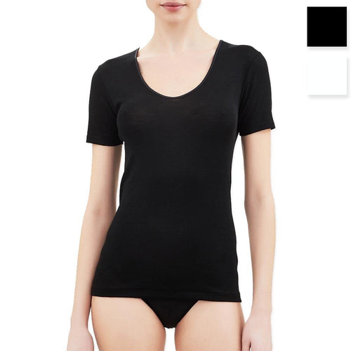 Ragno Maglia Intima da Donna Manica Corta in lana e seta 074027 S24 - Passarelli Biancheria