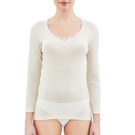 Ragno Maglia Intima da Donna Maniche Lunghe Pura Lana 07309A S35 - Passarelli Biancheria