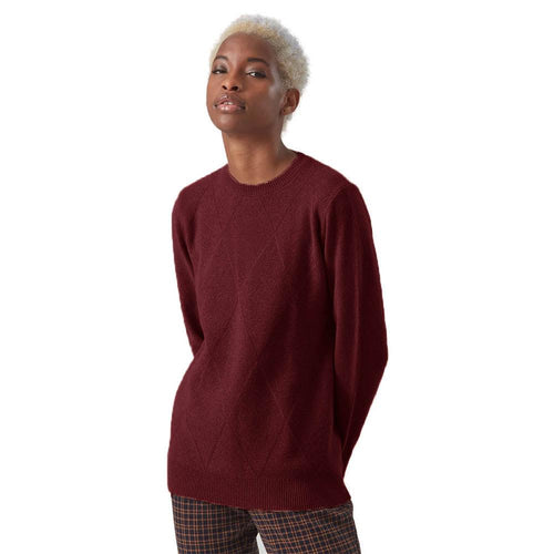 Ragno Maglia da Donna a girocollo con rombi in Cashmere Blend DE42M9 S93 - Passarelli Biancheria