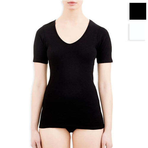 Ragno Maglia Invernale Manica Corta in Caldo Cotone da Donna 077017 S15 - Passarelli Biancheria