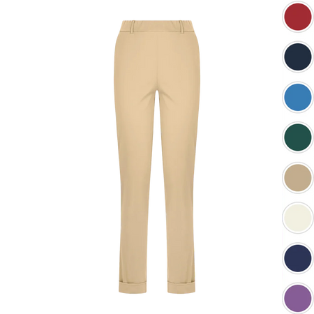 Ragno Pantalone da Donna chino slim con tasche in Satin Power DN22P7 S57 - Vari Colori