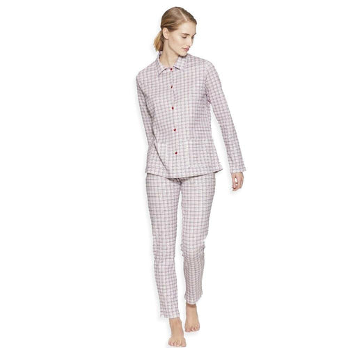 Ragno Pigiama Invernale Aperto da Donna in Caldo Cotone N13502 S28 - Passarelli Biancheria