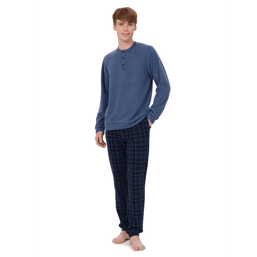 Ragno Pigiama Invernale da Uomo in Cotton Eco Pile U770N1 S42 - Passarelli Biancheria