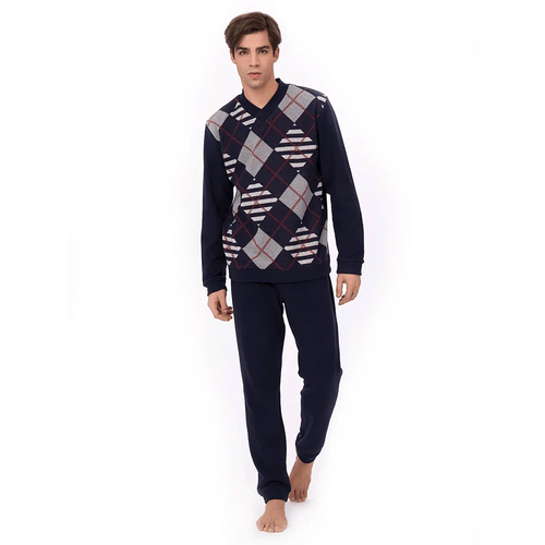 Ragno Pigiama Invernale da Uomo in Cotton Eco Pile U772N2 S47 - Passarelli Biancheria