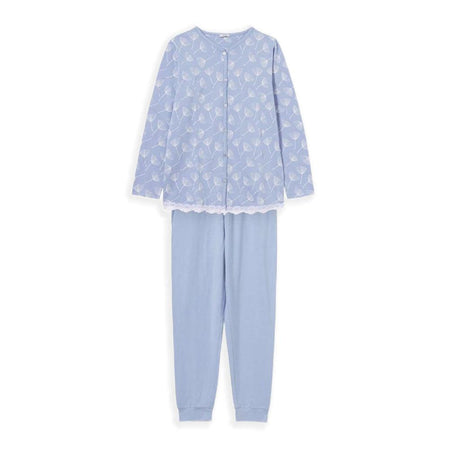 Ragno Pigiama da Donna Cotone Leggero Aperto Maniche Lunghe DC51N6 S40 - Passarelli Biancheria