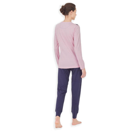 Ragno Pigiama da Donna Cotone Leggero Aperto Maniche Lunghe DC55N6 S40 - Passarelli Biancheria