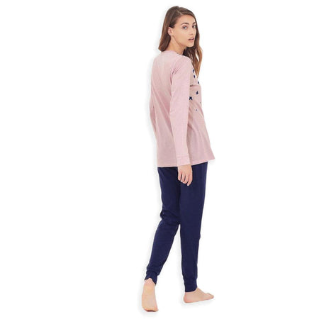 Ragno Pigiama da Donna Cotone Leggero Maniche Lunghe DC55N1 S40 - Passarelli Biancheria