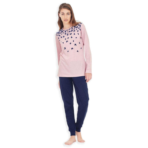 Ragno Pigiama da Donna Cotone Leggero Maniche Lunghe DC55N1 S40 - Passarelli Biancheria