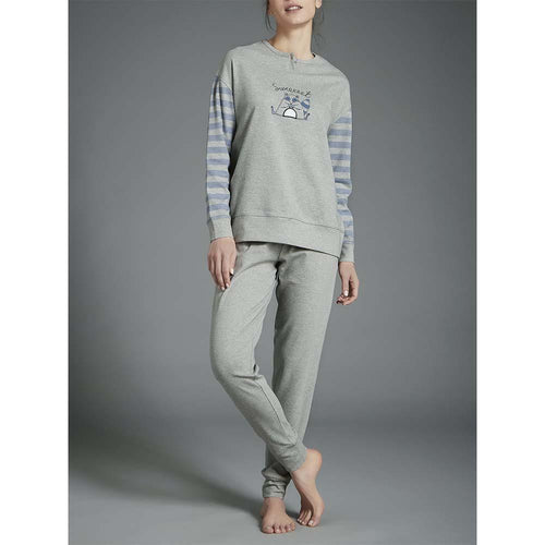 Ragno Pigiama da Donna in Caldo Cotone e Viscosa DA35N1 S50 - Passarelli Biancheria