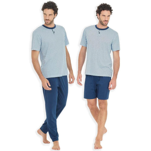 Ragno Pigiama da Uomo 3 Pezzi Maniche Corte U444NT S30 - Passarelli Biancheria