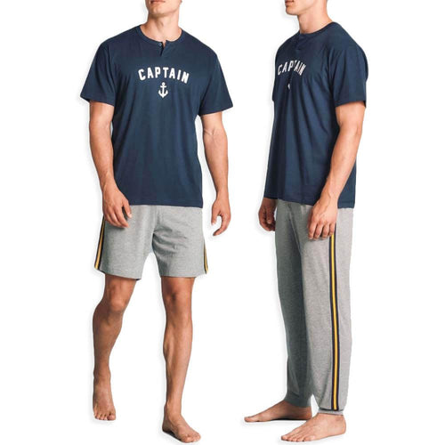 Ragno Pigiama da Uomo 3 Pezzi Maniche Corte U086NT S48 - Passarelli Biancheria