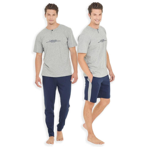 Ragno Pigiama da uomo 3 Pezzi Maniche Corte U466NT S32 - Passarelli Biancheria