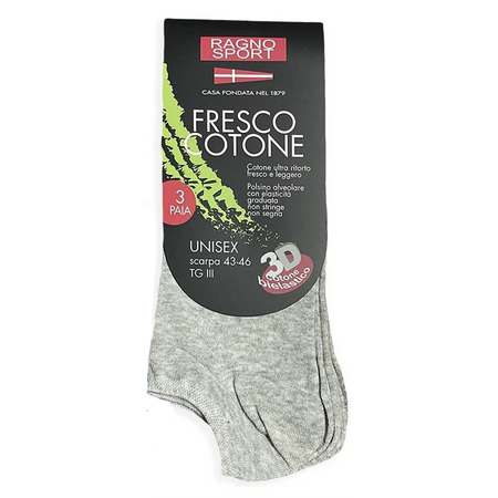 Ragno 3 Paia Pariscarpa Unisex in Fresco Cotone 2003S21