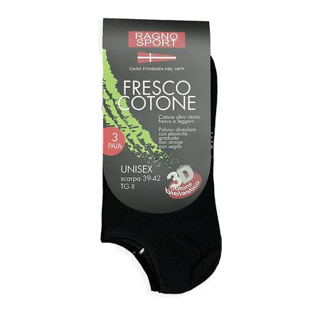Ragno 3 Paia Pariscarpa Unisex in Fresco Cotone 2003S21