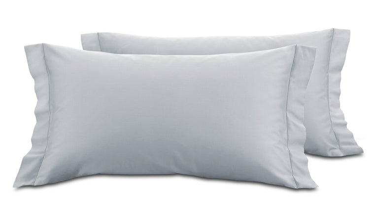 Parure copripiumino  in raso di puro cotone GRIGIO PERLA - SmartDecoHome