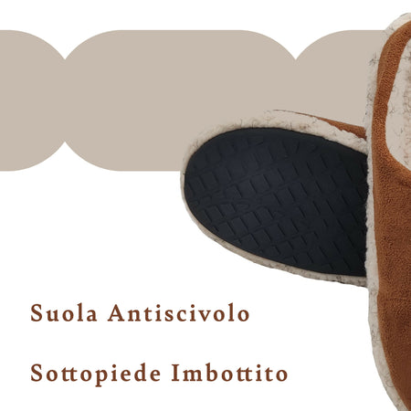 de fonseca Defonseca Firenze Ottime Ciabatte Uomo Invernali, Pantofole Calde in Pelliccia per Inverno, Babbucce Antiscivolo con Pelo, Ciabatta Invernale da Casa, Pantofola da Camera