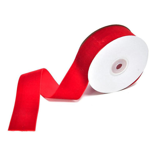Nastro in velluto colore rosso in espositore per decorazioni