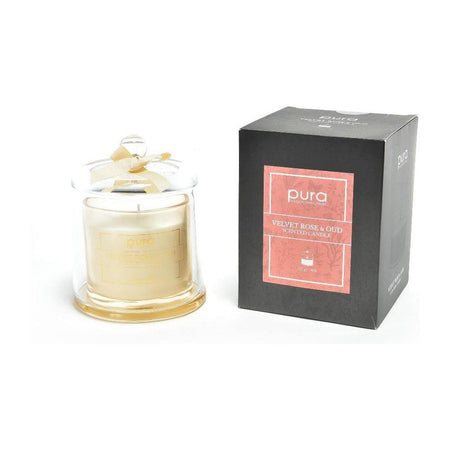 Candela profumata con campana in vetro per ambienti