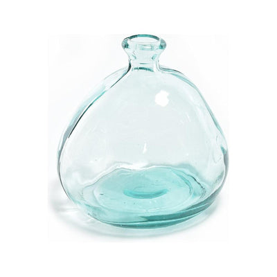 Vaso in vetro trasparente, recipiente a forma di sfera
